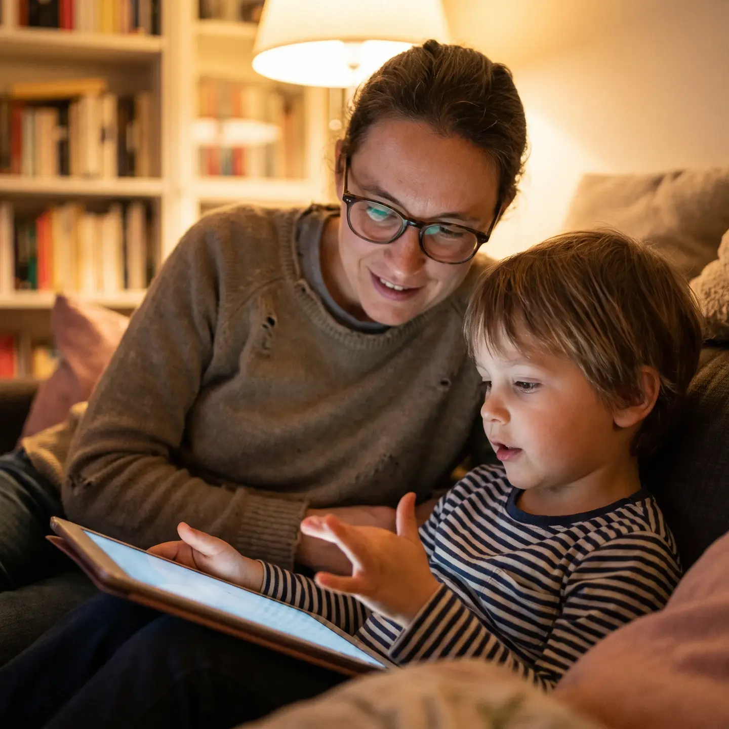 Parent and child having an empathetic conversation