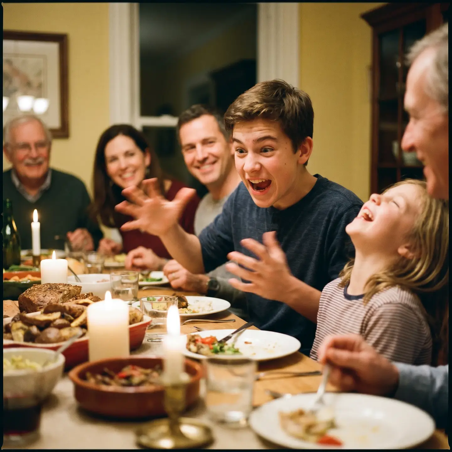 Family dinner conversation