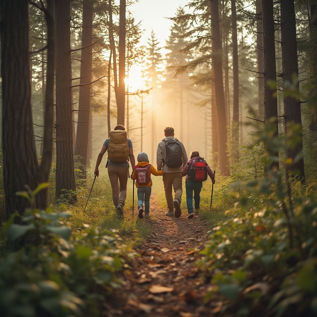 Family hiking adventure