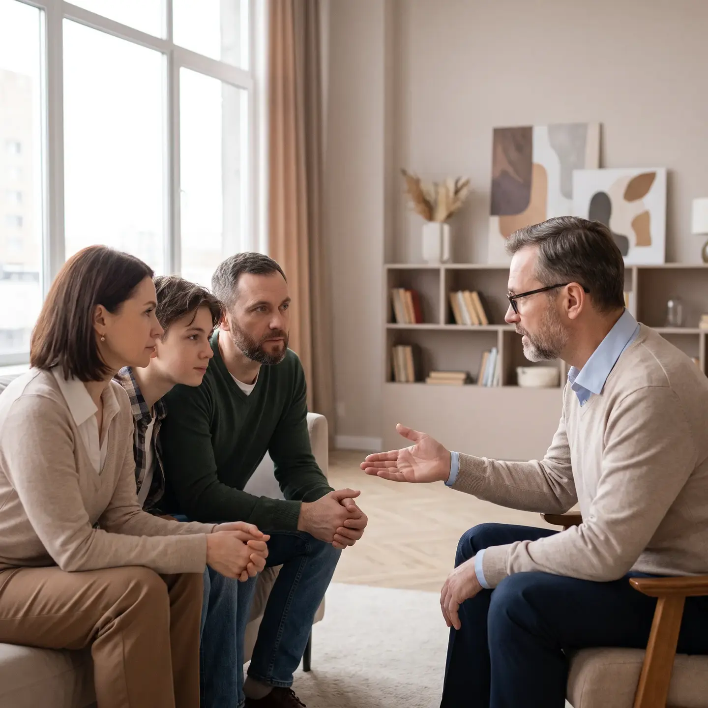 Family therapy session
