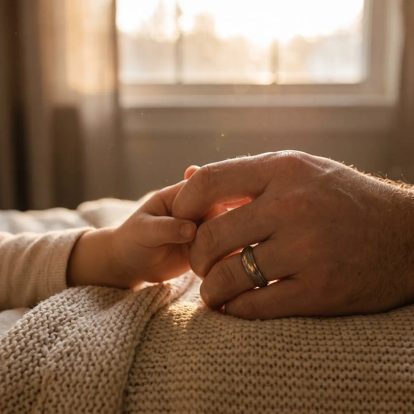 Parent holding child's hand