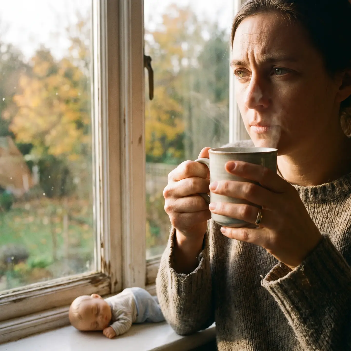 Parent practicing mindful self-care