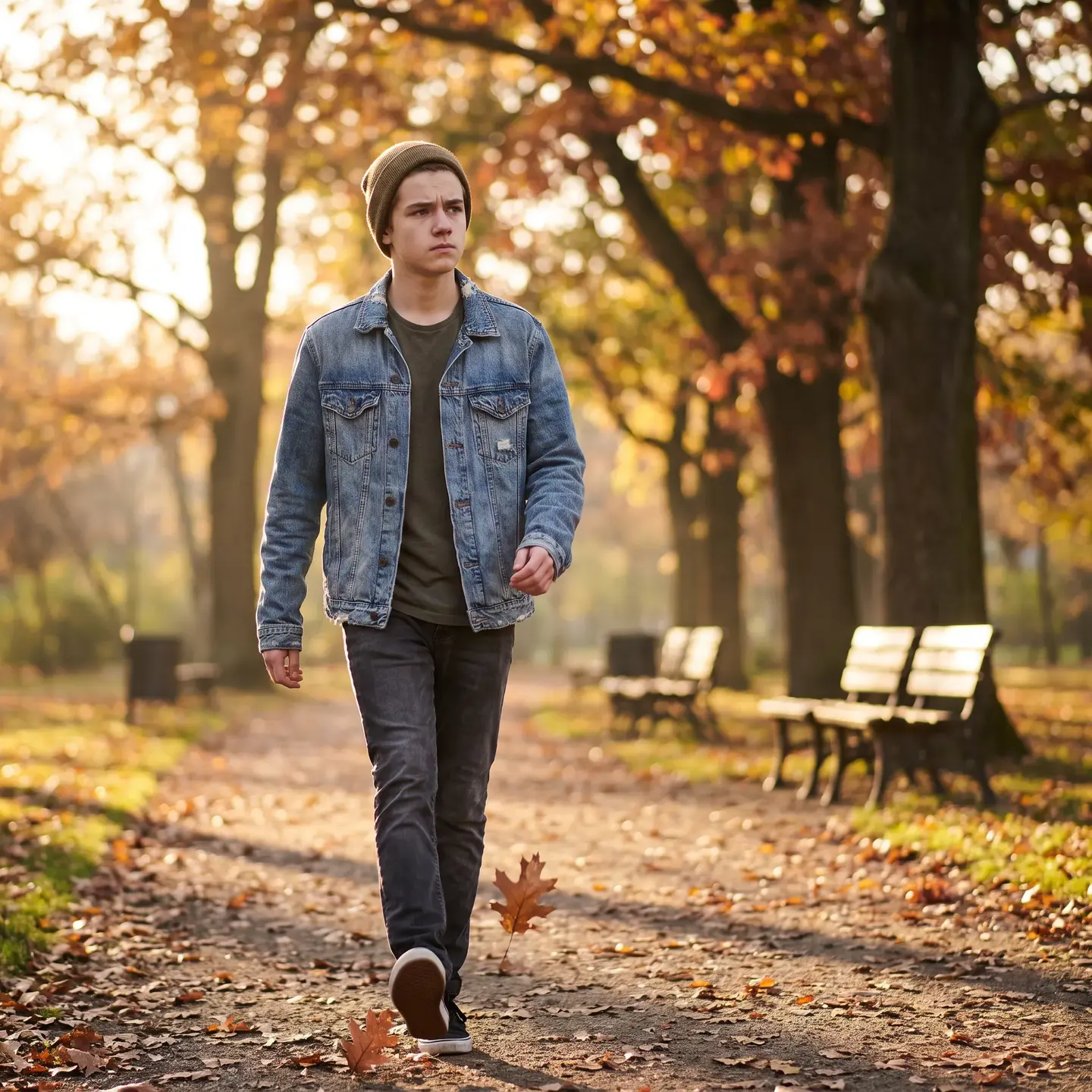 Teen contemplating nature