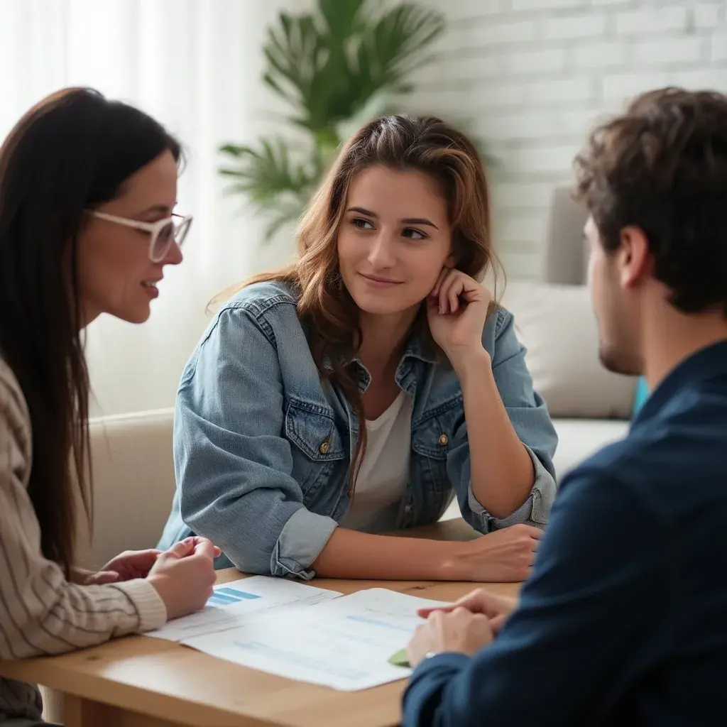 Therapist discussing a personalized treatment plan with a parent